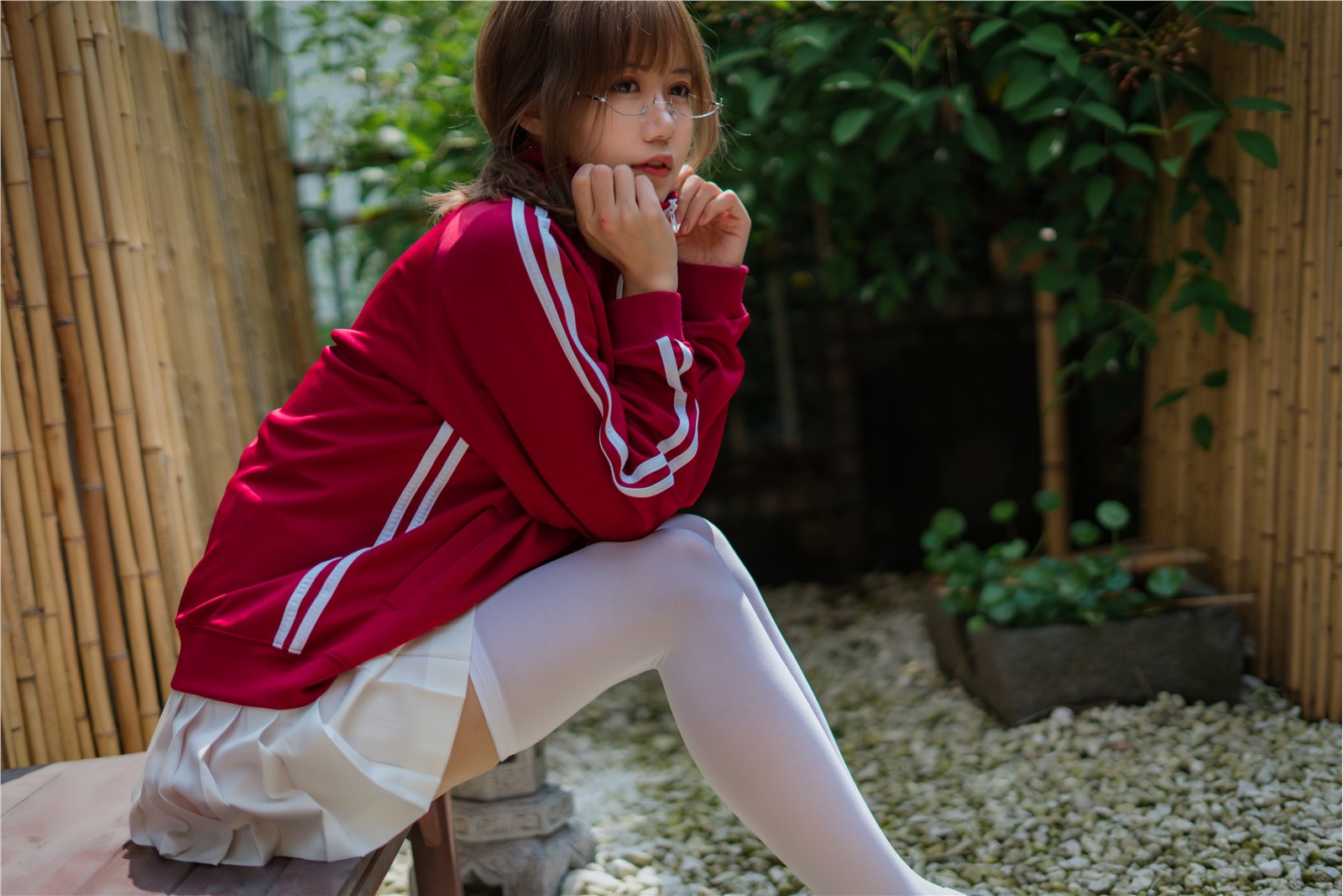 Chiyo Ogura w NO.005 Red gymnastics jacket(25)